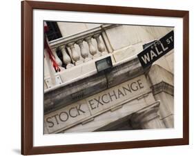 New York Stock Exchange, Wall Street, Manhattan, New York City, New York, USA-Amanda Hall-Framed Photographic Print