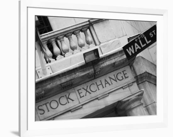 New York Stock Exchange, Wall Street, Manhattan, New York City, New York, USA-Amanda Hall-Framed Photographic Print