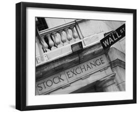 New York Stock Exchange, Wall Street, Manhattan, New York City, New York, USA-Amanda Hall-Framed Premium Photographic Print