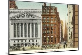 New York Stock Exchange, Wall Street, New York City-null-Mounted Art Print