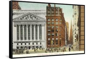 New York Stock Exchange, Wall Street, New York City-null-Framed Stretched Canvas