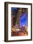 New York Stock Exchange with Christmas tree by night, Wall Street, Lower Manhattan, New York, USA-Stefano Politi Markovina-Framed Photographic Print