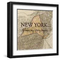 New York Story-Tina Carlson-Framed Art Print