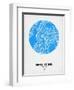 New York Street Map Blue-null-Framed Art Print