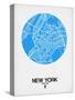 New York Street Map Blue-null-Stretched Canvas