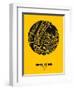 New York Street Map Yellow-null-Framed Art Print