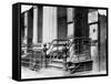 New York Street-Lewis Wickes Hine-Framed Stretched Canvas