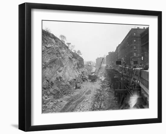 New York Subway Construction 129Th St.-null-Framed Photographic Print