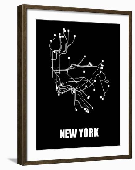 New York Subway Map III-null-Framed Art Print