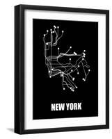 New York Subway Map III-null-Framed Art Print