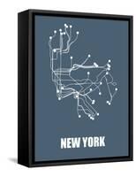 New York Subway Map-null-Framed Stretched Canvas