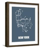 New York Subway Map-null-Framed Art Print