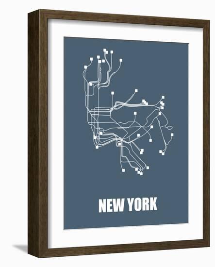 New York Subway Map-null-Framed Art Print