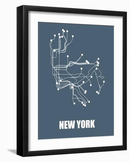 New York Subway Map-null-Framed Art Print