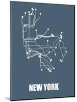 New York Subway Map-null-Mounted Art Print