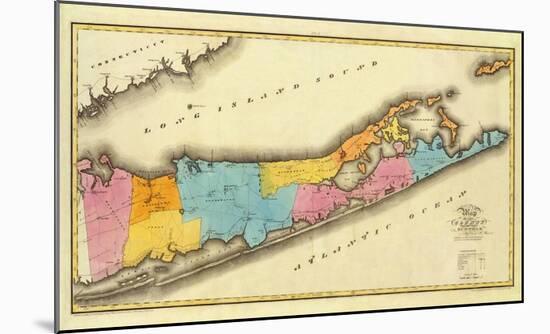 New York, Suffolk County, c.1829-David H^ Burr-Mounted Art Print