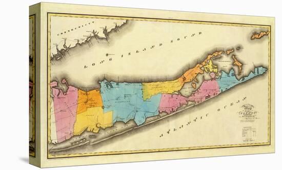 New York, Suffolk County, c.1829-David H^ Burr-Stretched Canvas