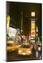 New York taxi at night 1995-null-Mounted Photographic Print