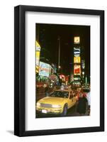 New York taxi at night 1995-null-Framed Photographic Print