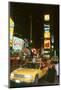 New York taxi at night 1995-null-Mounted Photographic Print