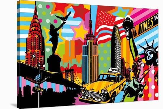 New York Taxi I-Lobo-Stretched Canvas