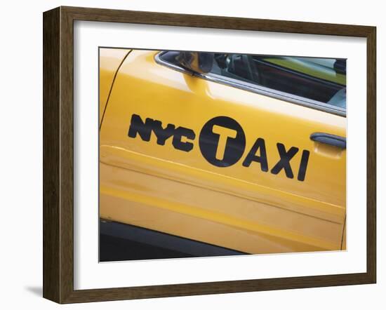 New York Taxi, New York City, New York, United States of America, North America-Amanda Hall-Framed Photographic Print