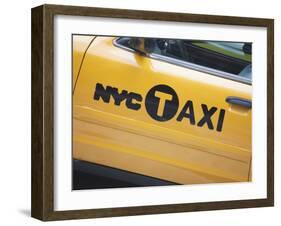 New York Taxi, New York City, New York, United States of America, North America-Amanda Hall-Framed Photographic Print