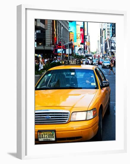 New York Taxi, Times Square, Manhattan, United States-Philippe Hugonnard-Framed Photographic Print