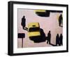 New York Taxis, 1990-Lincoln Seligman-Framed Giclee Print