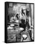 New York Tenement Apartment with a Mother and Her Two Children, 1910-null-Framed Stretched Canvas