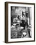 New York Tenement Apartment with a Mother and Her Two Children, 1910-null-Framed Photo
