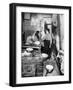 New York Tenement Apartment with a Mother and Her Two Children, 1910-null-Framed Photo