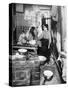 New York Tenement Apartment with a Mother and Her Two Children, 1910-null-Stretched Canvas
