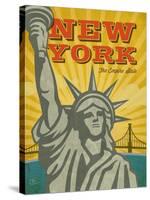 New York – The Empire State-Renee Pulve-Stretched Canvas