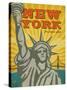 New York – The Empire State-Renee Pulve-Stretched Canvas