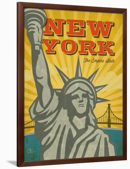 New York – The Empire State-Renee Pulve-Framed Art Print