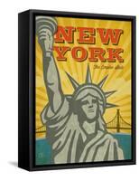New York – The Empire State-Renee Pulve-Framed Stretched Canvas