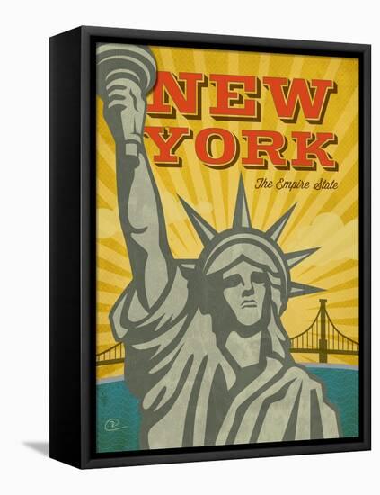 New York – The Empire State-Renee Pulve-Framed Stretched Canvas