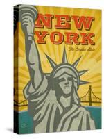 New York – The Empire State-Renee Pulve-Stretched Canvas