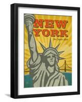 New York – The Empire State-Renee Pulve-Framed Art Print