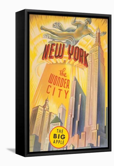 New York, the Wonder City, Skyscrapers-null-Framed Stretched Canvas