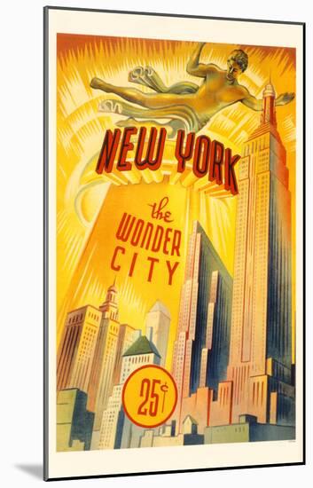 New York The Wonder City-null-Mounted Poster