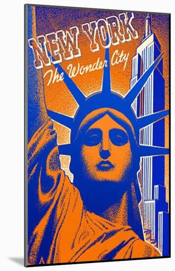 New York- The Wonder City-null-Mounted Poster