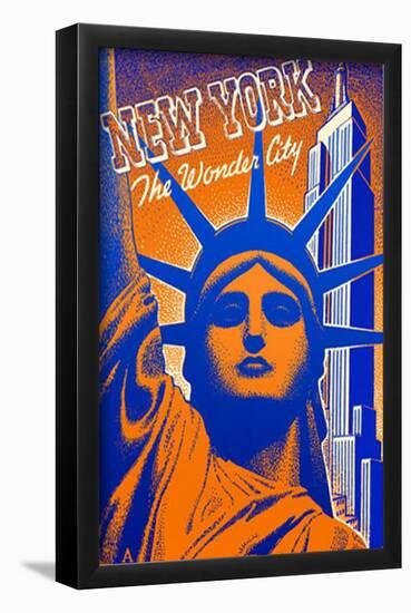 New York- The Wonder City-null-Framed Poster