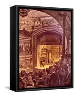 New York theatre interior 1882-Charles Graham-Framed Stretched Canvas