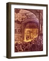 New York theatre interior 1882-Charles Graham-Framed Giclee Print