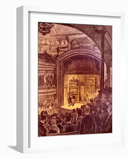 New York theatre interior 1882-Charles Graham-Framed Giclee Print