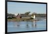 New York, Thousand Islands. Home with lighthouse on tiny island.-Cindy Miller Hopkins-Framed Photographic Print