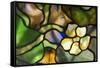 New York, Tiffany stained glass lamp shade.-Cindy Miller Hopkins-Framed Stretched Canvas