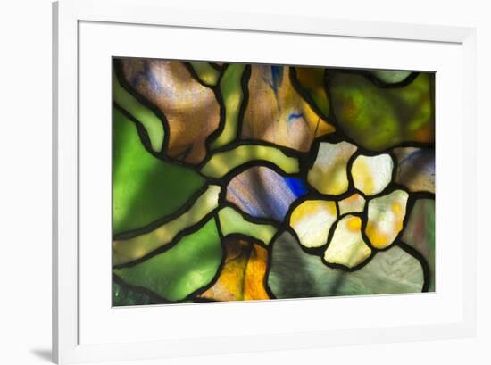 New York, Tiffany stained glass lamp shade.-Cindy Miller Hopkins-Framed Premium Photographic Print